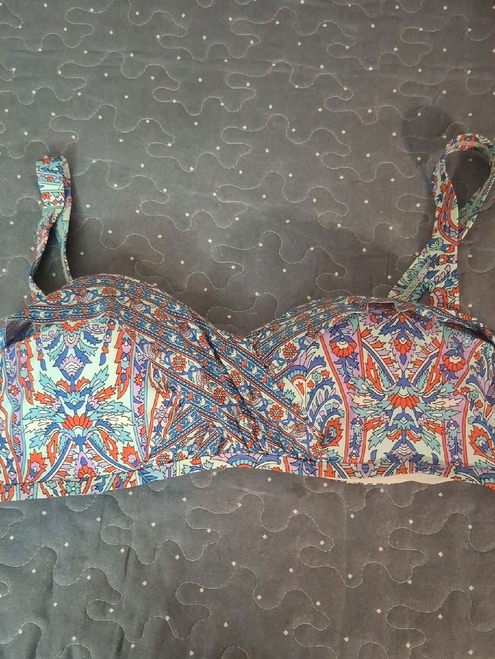 Alex Marie Printed Underwire Bikini Top size XL
